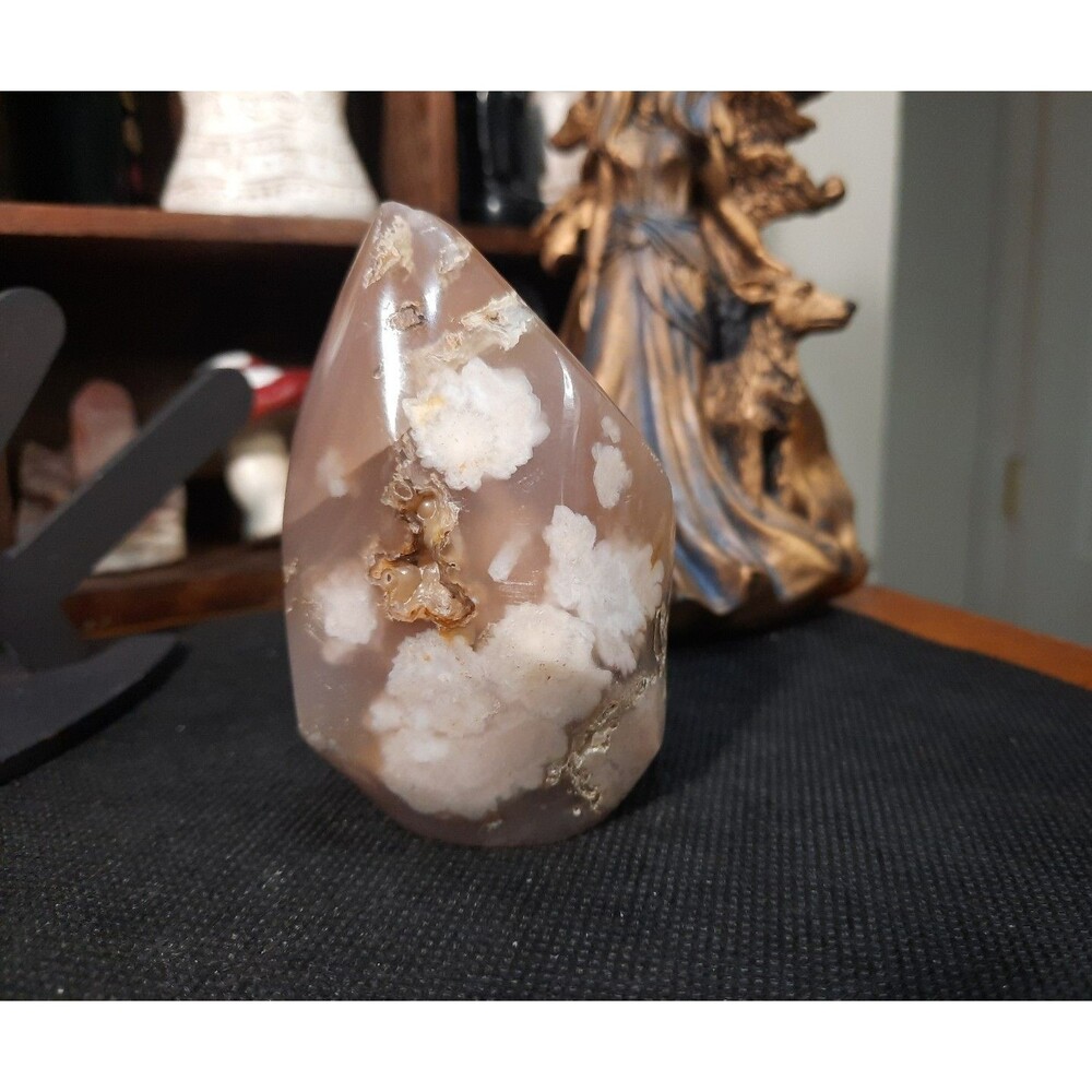 Flower Agate Crystal Flame Free-form